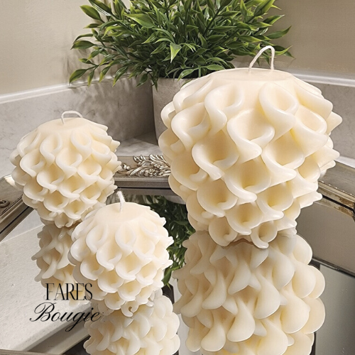blooming flower candle