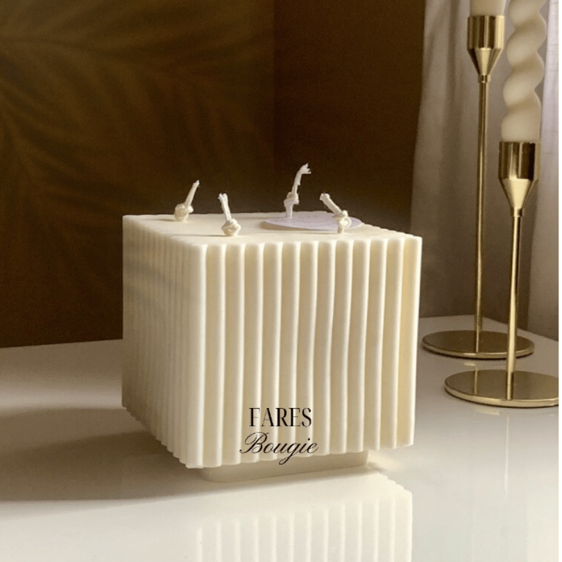 Stripe Cube Candle