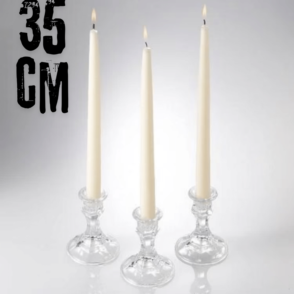 bougie longue conique - taper candle 35cm