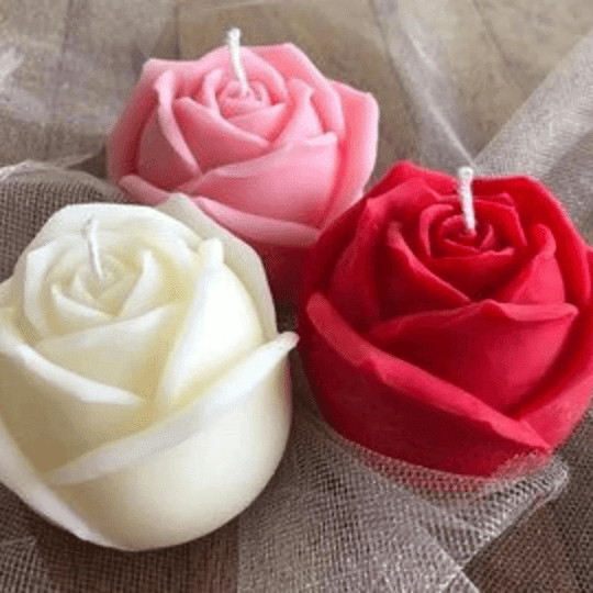 Bougie fleur multicouleur