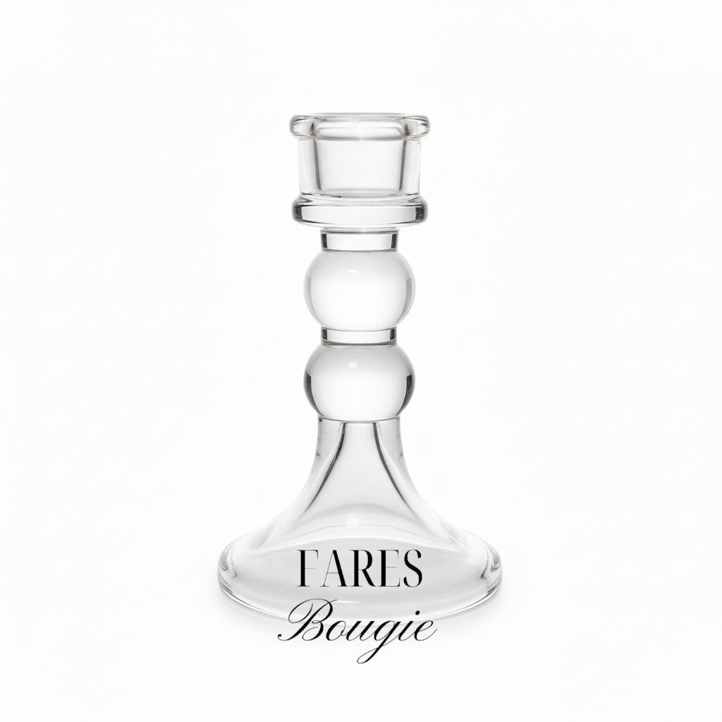 Bougeoir en Verre Élégant – Décoration Lumineuse