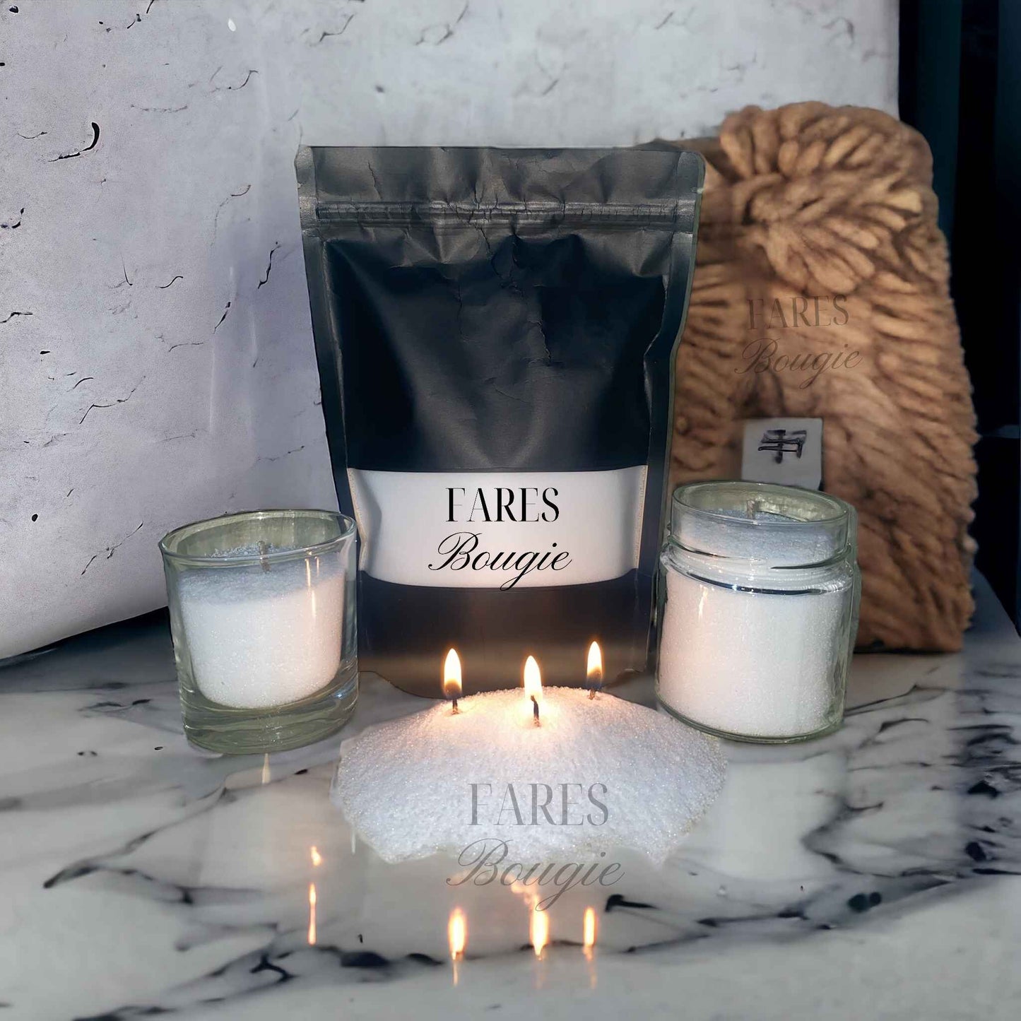 Bougie perlee - Multi Couleur