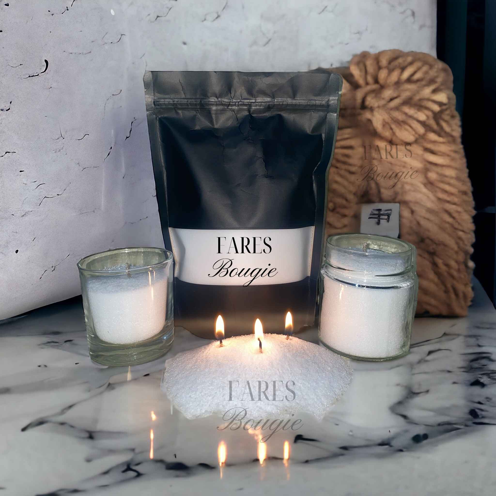 Bougie perlee - Multi Couleur