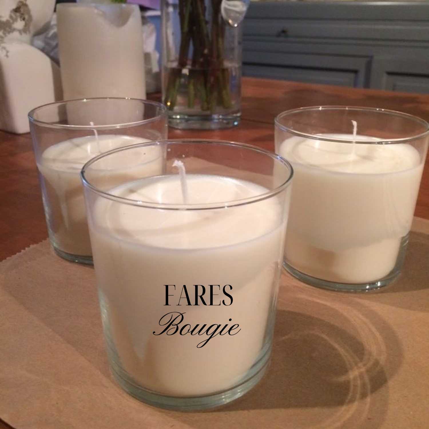 Bougie en verre Restaurant / evenement