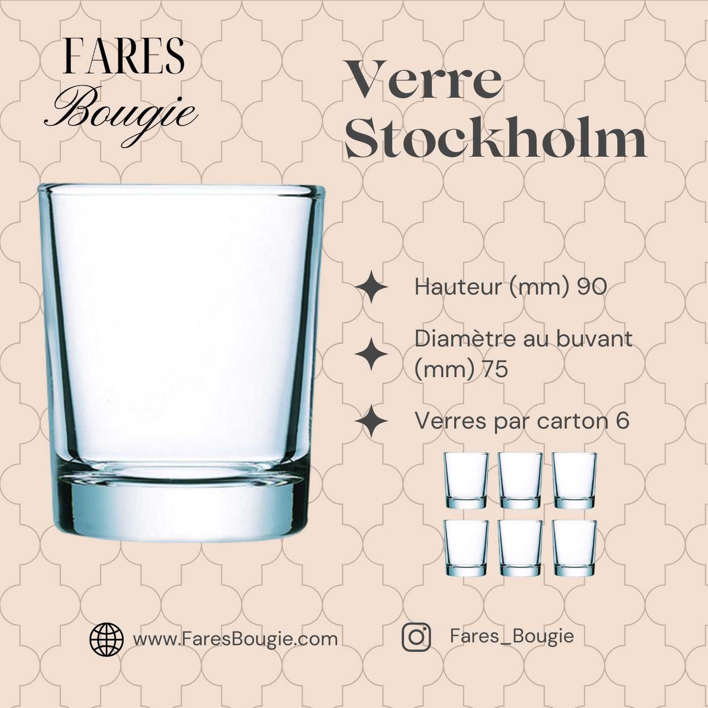 Bougie en verre Restaurant / evenement