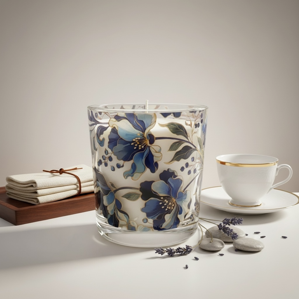 Blue Garden – Gardénia & Orchidée