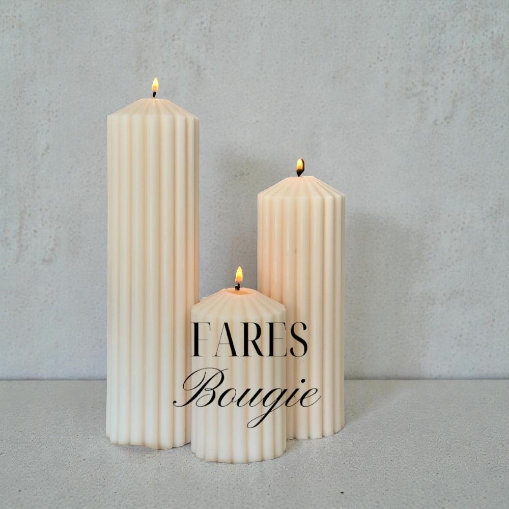 Pillar Strips Candle